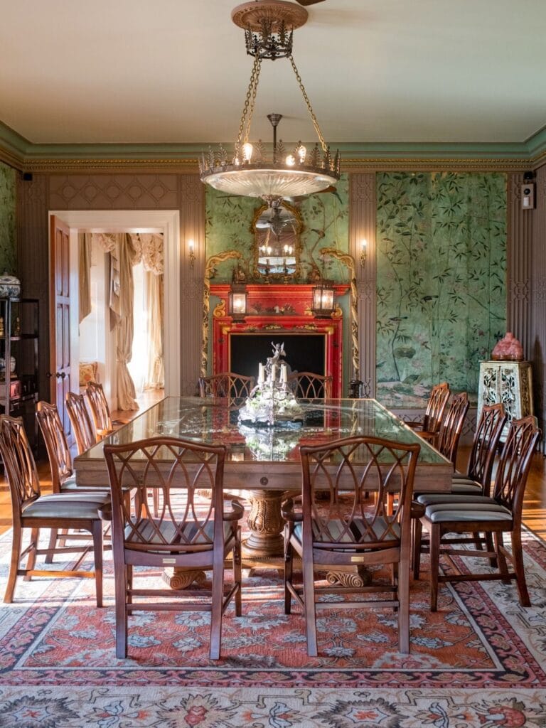A Quiet Treasure The Qing Dynasty Wallpaper in Our Regal Dining Room The Vanderbilt Estate 003 - The Vanderbilt Estate, by Murjani